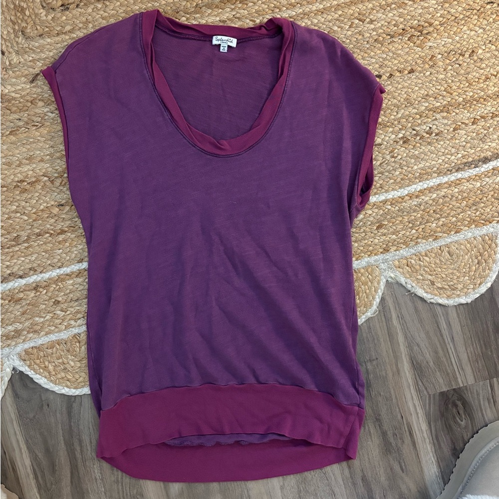 Splendid Plum Short Sleeve Tee